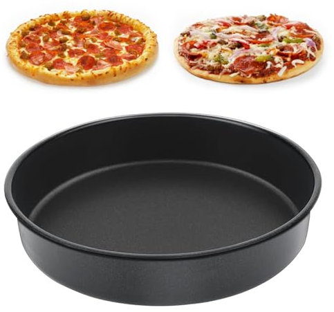 SHENGRUI Pizza pan 8 (20cm) Round Pizza Tray for Oven Non Stick Dishwasher Safe Pan for Baking Oven Applicable Perfect for Parties Gatherings Restaurants and Home