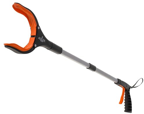 griptång 81 cm, griptång för seniorer, griptång för sopor robust aluminiumlegering, ergonomiskt handtag, roterande tång, lastkapacitet 1 kg, hopfällbar, hus och trädgård, AD6804