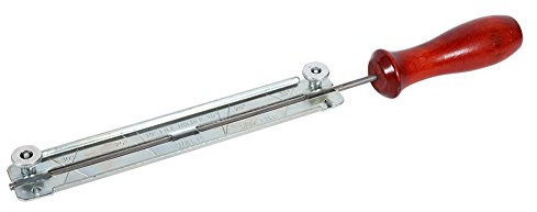 Aramox Halter für Kettensägenschärfer, Feilen- und Feilsets mit Holzgriff Zum Schnellen Schärfen, 4,0 Mm/4,8 Mm/5,5 Mm, Einfache Arbeit (Holzgriff+Halterung+Feile/4,0 mm)