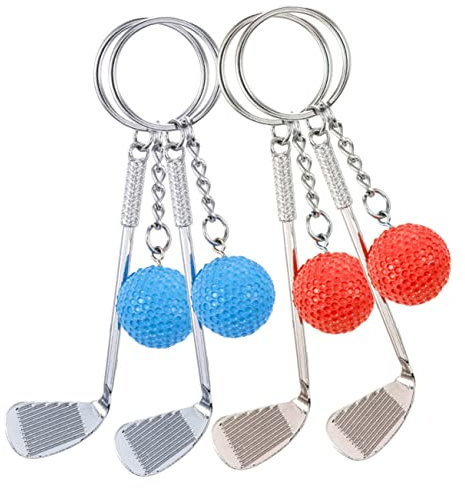 UPKOCH 4stücke Schlüsselanhänger Golfball-design Dekorative Schlüsselanhänger Für Tasche Rucksack Autoschlüssel Kreativer Anhänger Aus Strapazierfähigem Material Leicht