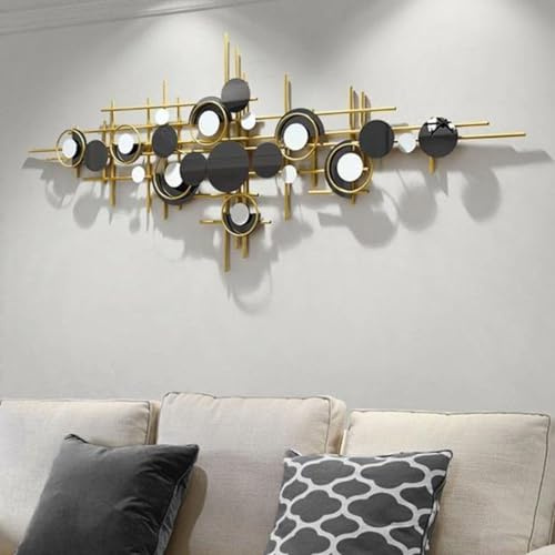 Vnook 3D-Wanddekoration, Wandbilder for Wohnzimmer, Hintergrund, große handgefertigte Wandskulpturen aus Metall for Schlafzimmer, Küche, Büro