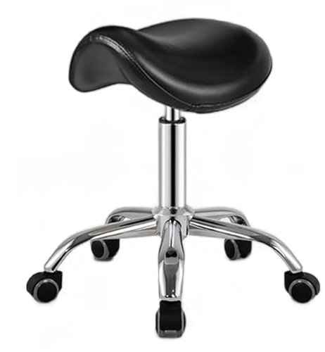 Verstellbarer Sattelhocker für schwere Menschen - Ergonomischer Sattelstuhl für Zahnärzte, Friseure, Therapeuten - Thekenhöhe Pro Seat