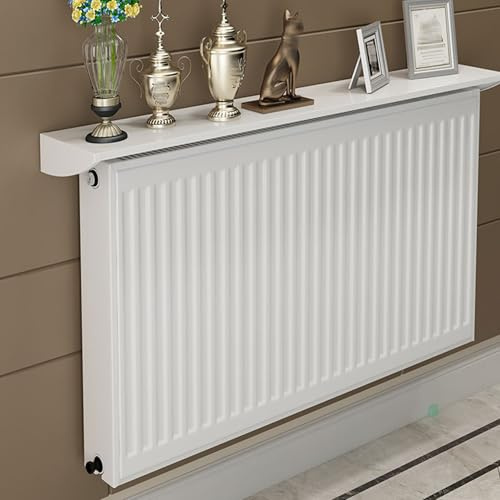 Radiator Covers for Home,Aluminum Radiator Shelf White,Radiator Cover Load Bearing 30kg,Universal Floating Dustproof Heater Cover,Decoration Plant Storage Rack,for Home Offices Kitchen Living Rooms(45