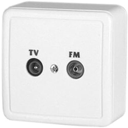 Antena de Superficie para TV y FM, con fácil instalación, señal amplificada, Ideal para recepción en Interiores y Exteriores.