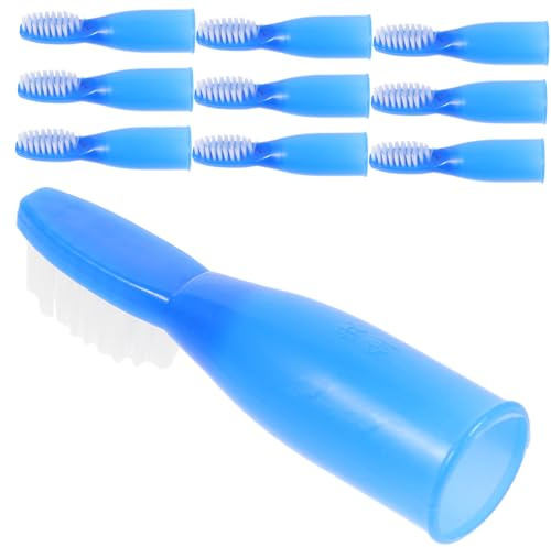 10 Kleiner Zahnbürsten mit Kurzem Griff, Kunststoff und Nylon | Leicht zu Verstauen und Transportieren, Kompaktes Design, Ergonomischer Griff, für Zähne und Zahnfleisch
