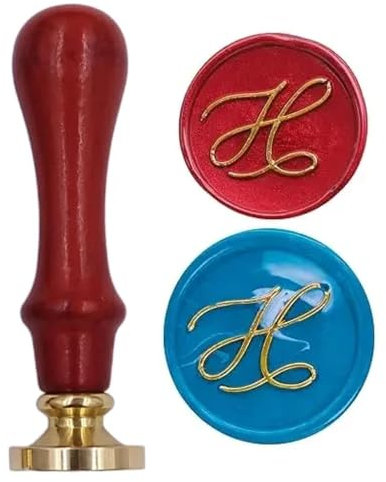 Wachssiegelstempel im Vintage-Stil, Großbuchstaben, Siegelstempel für Hochzeit, Party, Einladungen, Geschenkverpackungen, Umschläge, Weihnachten, Erntedankfest, Stil H
