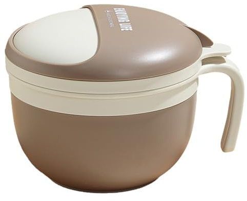 Wzxksoac Divided Water-Filled Insulation Instant Noodle Bowl Canteen Lunch Student Lunch Box Office Worker Take-Out Lunch Box B