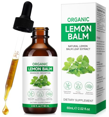 Melisa Extracto en Gotas (Melissa officinalis) - Apoya el Manejo del Estrés y la Relajación - Favorece el Enfoque Mental y el Equilibrio - 60ml - Suplemento Dietético - Sabor Natural