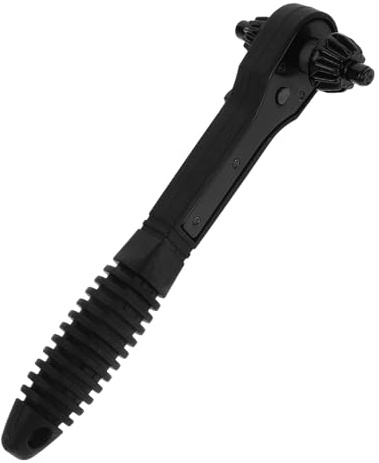 HOMSFOU Black Double-Headed Key Wrench Chuck Wrench Ratchet Drill Chuck Key Drill Clamping Tool