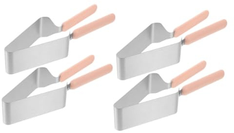 Didiseaon 4 pièces Couteau à Gâteau Inox Trancheur et Séparateur Outil de Service Antidérapant pour Fromage et Pizza Ustensile Pratique pour et Anniversaires