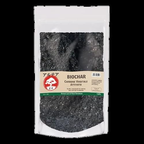Biochar Carbone Vegetale Attivato per Piante e Terrarium, 1,6L, Ammendante per Suolo