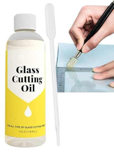 Olio per tagliavetro – 120 ml lubrificante professionale, taglio di precisione efficiente, fornitura artigianale multifunzione per progetti artistici, vetri e lavori di stampaggio | Olio per Glass