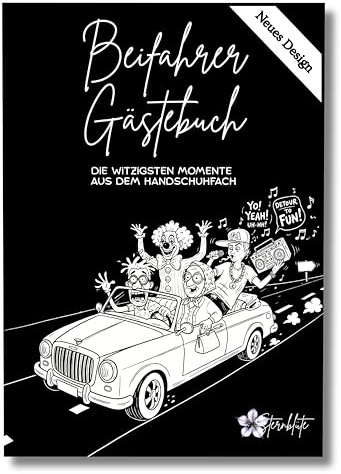 Beifahrer Gästebuch, Führerschein bestanden Geschenk, Geschenke für Männer, 18. Geburtstag Junge, 18. Geburtstag Mädchen, Beifahrer Tagebuch, Fahranfänger, Geschenke für Auto, Fahrprüfung bestanden