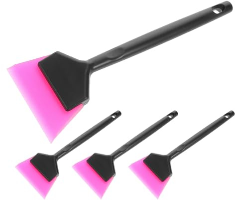FUNOMOCYA 4 Pezzi Mini Spatole Plastiche per Pellicola Auto Squeegee Professionale per Vinile Strumenti Compatti per Applicazione Pellicole su Finestrini e Avvolgimento Veicoli Facili da