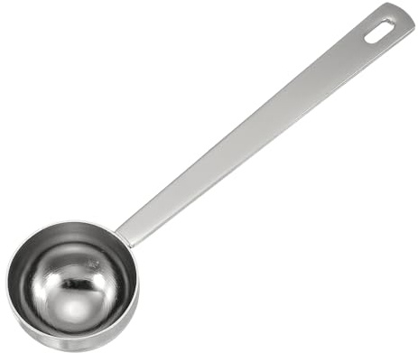 sourcing map Measuring Spoon, 15ml Long Handle Table Scoop Silver | Teaspoon,Coffee Scoop,Spoon for Ground Coffee Tea Sugar Cooking Baking,