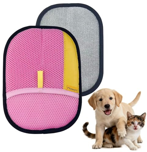 Upgraded Pet Hair Removal Glove：Reusable Washable Electrostatic Grooming Mitt Fast Fur Removal Brush for Furniture Couch Carpet Car Seats & Pet Bed Must-Have Gift for Pet Owners