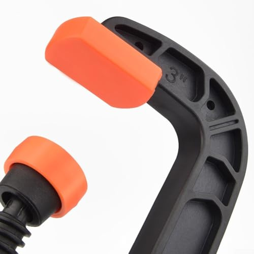 Volakebeing Plastic G Type Strong Clamp for Woodworking, 2-Inch and 3-Inch Sizes with Quick Release, Engineering Plastic C-Clamp for DIY Carpentry, Fast Screw(3inch)