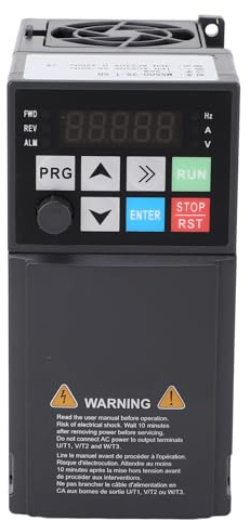 Dpofirs Convertidor Monofásico a Trifásico VFD, Ahorro de Energía, 1,5 KW, 7A, 220V, para Enrutadores CNC, Ventiladores, Bombas, Material ABS para PC
