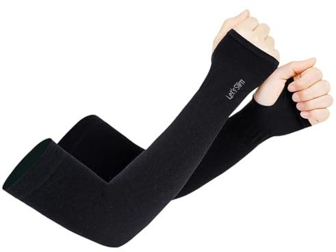 ZXTGBQ 3 Paia di Manicotti Braccio di Raffreddamento con e Foro per il Pollice, UV Protezione UPF 50+ Manicotti Braccia per Uomo Donna, Sport Ciclismo Golf Basket