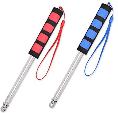 ds. distinctive style Teleskop Fahnenstange 2 Stück Handheld Fahnenstange Edelstahl Tour Guide Fahnenstange (1,2m & 1,4m)