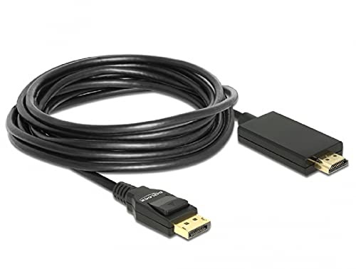 DELOCK Cable DISPLAYPORT 1.2 - HDMI-A PASIVO M/M 4K 30 HZ 5 M Negro