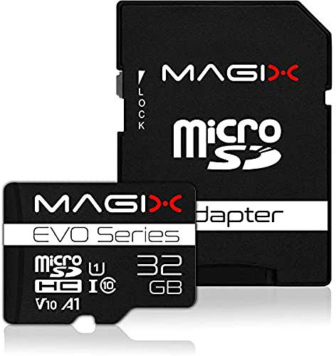 Magix Scheda MicroSD Card EVO Series Classe10 V10 + Adattatore SD, Velocità di lettura fino a 80 MB/s (32GB)