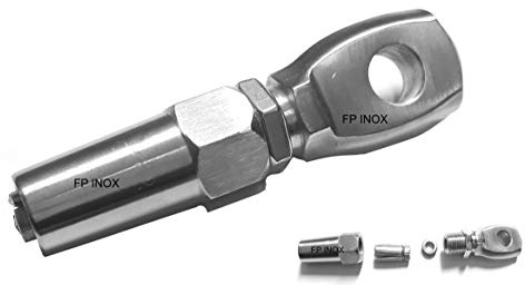 FP INOX Embout à Sertir Manuel Pour Câble de Diamètre Ø 5 mm Terminaison Oeil inox A4-316 Garde Corps Jardin