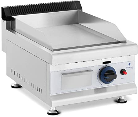 Royal Catering Plancha Fry Top de Gas RC-GG35030 (Placa de parrilla: 35 x 40 cm, Potencia: 3.000 W, Presión: 0,03 bar (propano, butano))