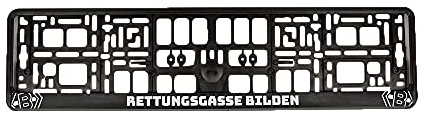 Borussia Mönchengladbach Nummernschildhalterung Rettungsgasse bilden | Offizieller Fanartikel Fohlenshop | Kennzeichenhalter für Standardgröße