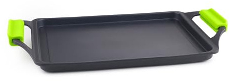 IBILI - Grill Plancha New Essential 33X24 Cm, Aluminio Fundido, Asas desmontables de silicona, Antiadherente PFAS, Apta para induccion