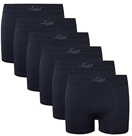 Liabel Boxer Seamless Art. 010. Conf. 6pz. Nero L/XL