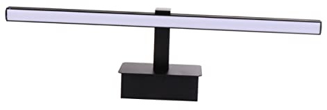 FRCOLOR Lampada da Specchio LED per Bagno Nero, Facile da Installare e Rimuovere, Materiale Alluminio Copertura in Pc, per Soggiorno e Camera da Dormire Raffinata e Contemporanea