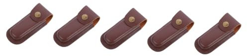 OUNONA 5pièces Couteau Cuir De Vachette Étui Pratique pour Transport De Cutter Garde-Cutter Compact pour Camping Et Usage Domestique