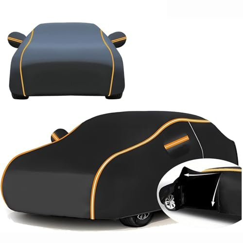 Full Car Cover Waterproof for SAAB 9-3 93 Convertible Breathable Waterproof Car Covers Outdoor All Weather UV proof Dustproof Scratch-Proof Black