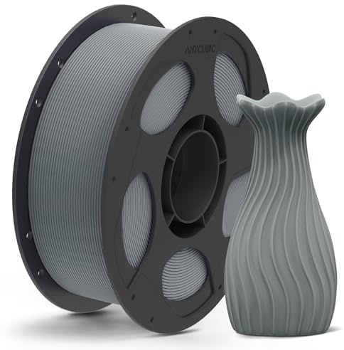 ANYCUBIC Matte PLA Filament 1,75mm, Feine Oberfläche, Matte Grau 1KG | Minimalen Schichtlinien, Elegant und Lebendig 3D Druckmaterialien, Matte Textur Für die meisten 3D-Drucker
