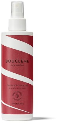 Bouclème Spray Fijación Flexible 250 ml – Laca de fijación suave que aporta brillo natural, controla el frizz y deja el cabello sin residuos sin acumulación