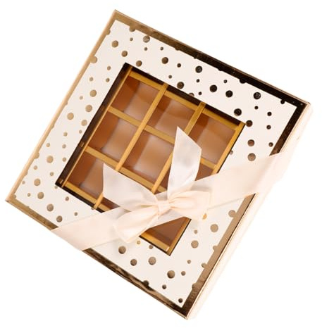 Beavorty Schachtel Pralinenschachtel Leer Schokolade Pralinen Bonbons Karton Beige