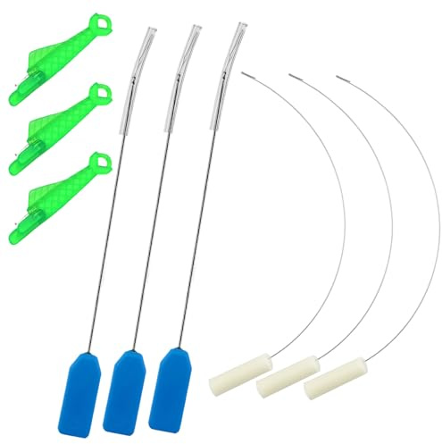 Overlock-Nadeleinfädler-Set mit 3 Fisch-Nadeleinfädlern, Loopereinfädler und Overlock-Nadeleinfädler, Nadeleinfädelwerkzeug für Nähmaschine, Handnäharbeiten (9 Stück)