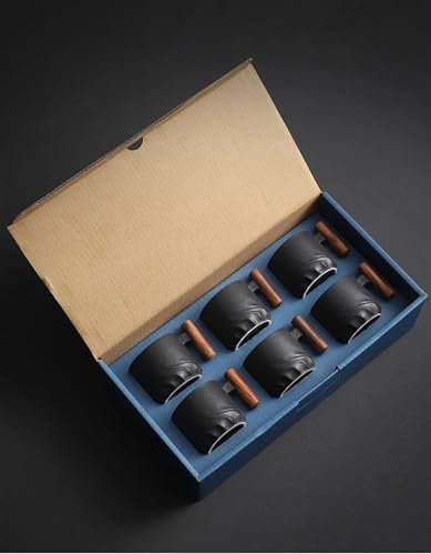 Set De Théières Tasse Céramique Avec Manche Bois Glaçure Modifiée Au Four Tasse Thé Service Thé Tasses Café Italiennes Créatives Faites Main Petites Tasses Théières Et Cafetières Service Thé De Voyage