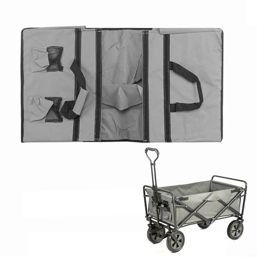QICBYING Folding Wagon Cart Replacement Bag - Waterproof Oxford Cloth Shopping Cart Liner Bag With Side Pockets, For Camping Beach Picnic Garden Trolley Cart Liner Bag 85x43x26cm(A)