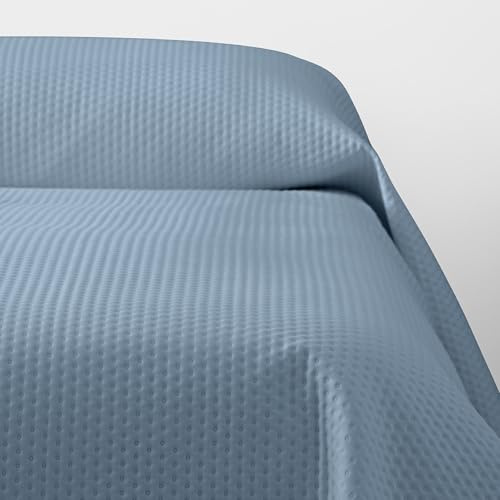 SOMNI HOME Edredón Bouti de Microfibra Lisa para Cama 90/105 cm – Colcha Acolchada Ligera y Confortable, Acabado Suave, Mantenimiento Fácil, Diseño Elegante. Color Azul Indigo