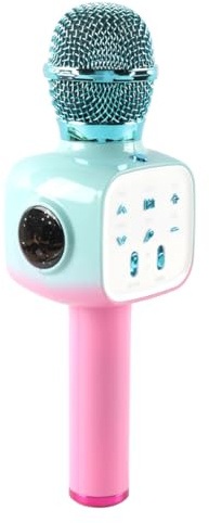 Orivin Trådlös mikrofon, karaoke Bluetooth-mikrofon bärbar med Android och iOS för hemma-KTV-spelare utrustad med projektionsfunktion (tonad blå)
