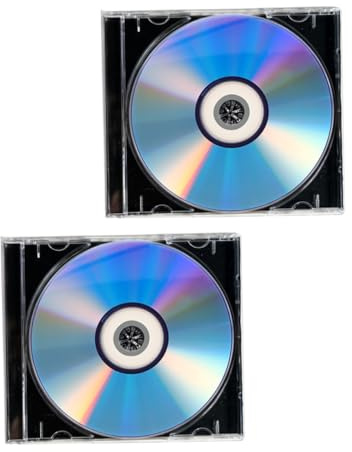 iplusmile 2 Ensembles Disques DVD Vierges Enregistrables avec Boîtes Jewel Haute Capacité pour Musique Vidéos Données Compatibles Graveurs DVD CD Standards Utilisation Domestique Et Professi
