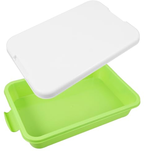 SOPOTUTU Tragbare Kunststoff Sandbox mit Deckel Kleine Aufbewahrungsbox Großer Sandkasten für Outdoor Aktivitäten Robustes Sandspielzeug Tablett für Vielseitig und Leicht zu Transportieren