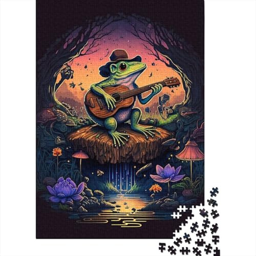 500-teiliges Frosch-Spiel-Banjo-Puzzle für Erwachsene, Holzpuzzle, pädagogisches Spielzeug zum Stressabbau, Puzzle, 500 Stück (52 x 38 cm)