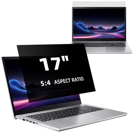 KiimLaa Filtre de Confidentialité 17 Pouces 5:4 pour Ordinateur Portable | KiimLaa Protection d'écran Amovible Anti-Reflet, Anti Lumière Bleu, Anti Espion pour Acer/HP/Dell/Lenovo/ASUS (339mm×271mm)