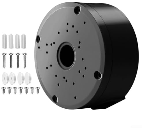 Marchfunny 4Pcs ABS Waterproof Hemispherical Camera Mounting Junction Box for Organized Cable Routing and Secure Installation in Outdoor(Black)