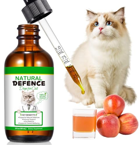 Fórmula Natural Antibacteriana para Gatos 60ml – Apoya el Sistema Inmunológico y Alivia Las Alergias – Alivio del Picor, Problemas de Oídos, Piel y Tracto Urinario – para Todas Las Razas y Edades