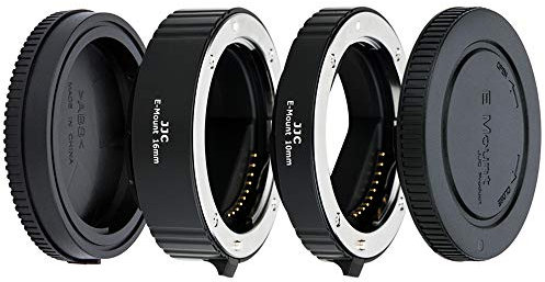 JJC Autofokus-Zwischenringe (AF) mit TTL-Belichtung für Makrofotographie 10mm und 16mm (Passen für Sony E-Mount Kameras)