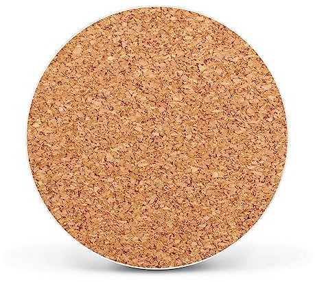 banjado Magnettafel Ø 47cm Weiß - Magnetwand aus Metall - Magnetpinnwand als Memoboard - Pinnwand Magnettafel Küche, Büro, Kinderzimmer inkl. 4 Magnete & Montageset - Kork